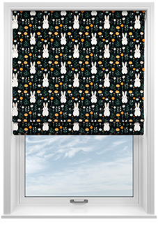 Hop To It, Noir - Twist&Fit Roman Blind